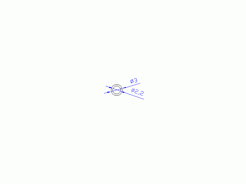 Perfil de Silicona TS400302,2 - formato tipo Tubo - forma de tubo