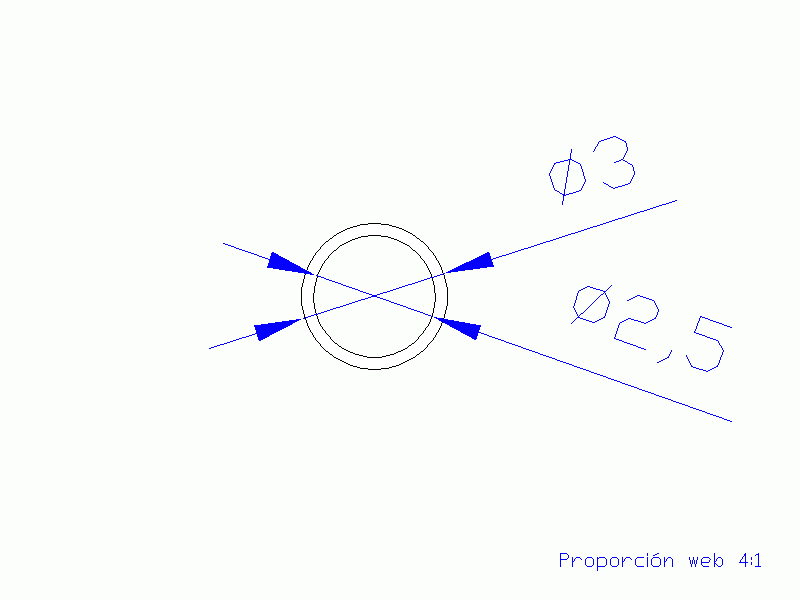 Perfil de Silicona TS400302,5 - formato tipo Tubo - forma de tubo