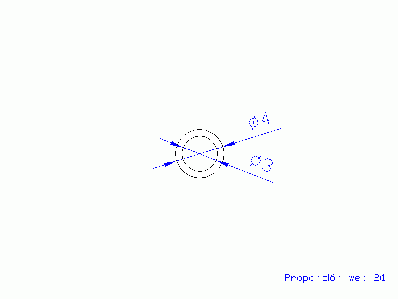 Perfil de Silicona TS400403 - formato tipo Tubo - forma de tubo