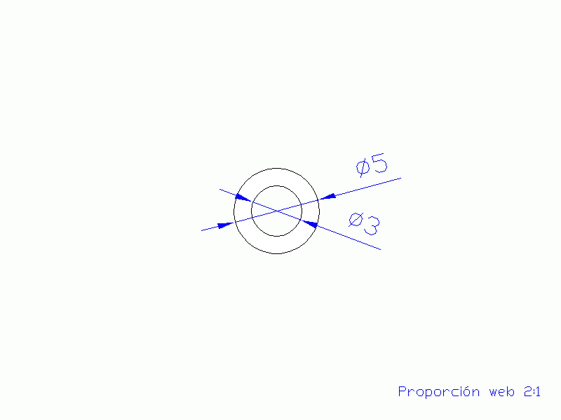 Perfil de Silicona TS400503 - formato tipo Tubo - forma de tubo