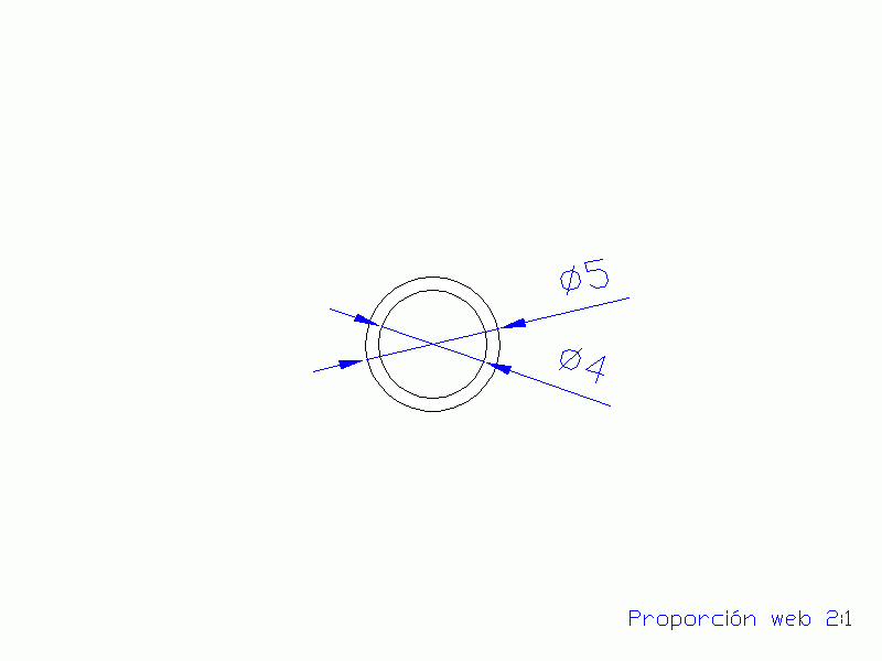 Perfil de Silicona TS400504 - formato tipo Tubo - forma de tubo