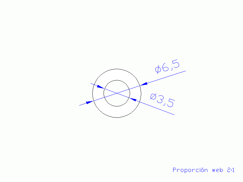 Perfil de Silicona TS4006,503,5 - formato tipo Tubo - forma de tubo