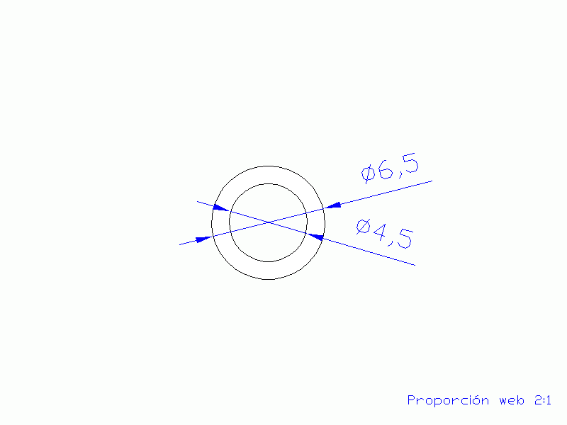 Perfil de Silicona TS4006,504,5 - formato tipo Tubo - forma de tubo