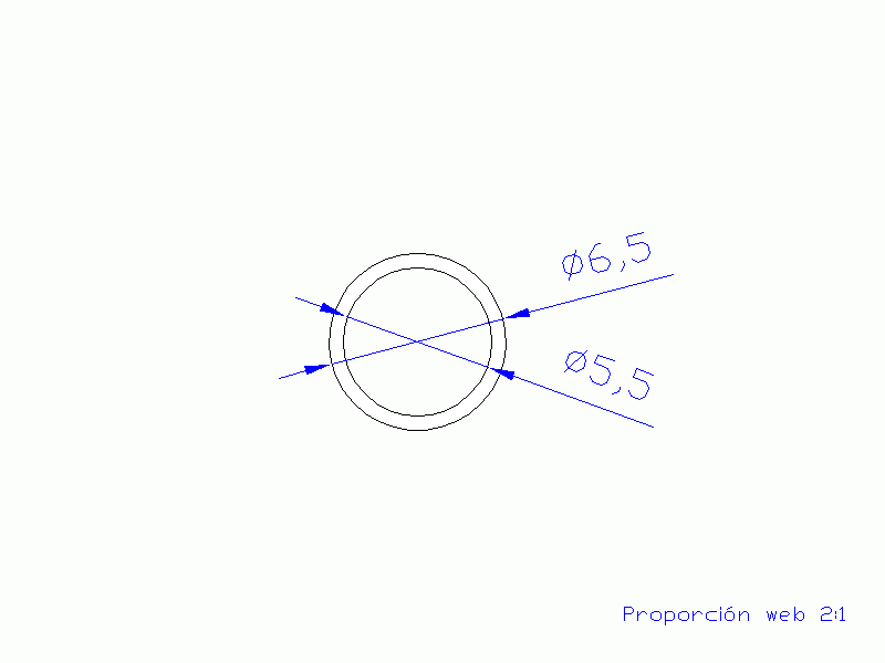 Perfil de Silicona TS4006,505,5 - formato tipo Tubo - forma de tubo