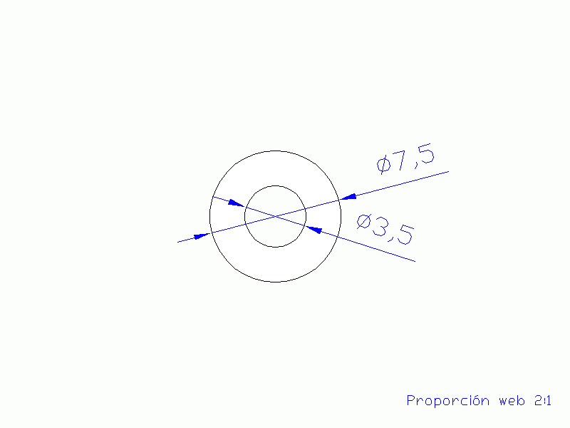 Perfil de Silicona TS4007,503,5 - formato tipo Tubo - forma de tubo