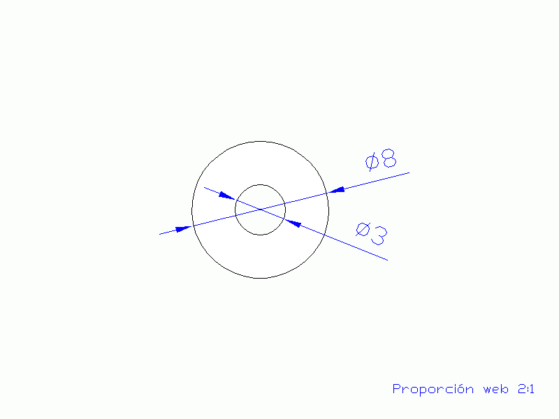 Perfil de Silicona TS400803 - formato tipo Tubo - forma de tubo