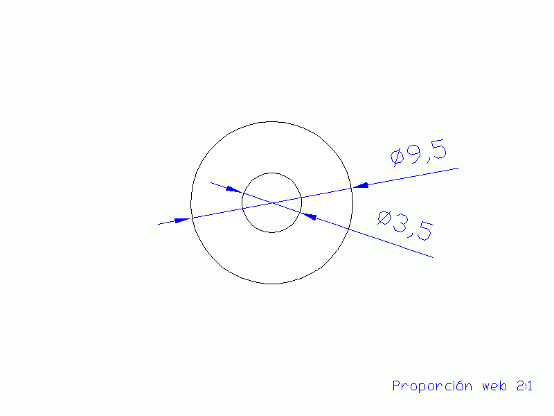 Perfil de Silicona TS4009,503,5 - formato tipo Tubo - forma de tubo