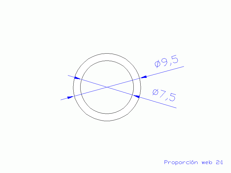 Perfil de Silicona TS4009,507,5 - formato tipo Tubo - forma de tubo