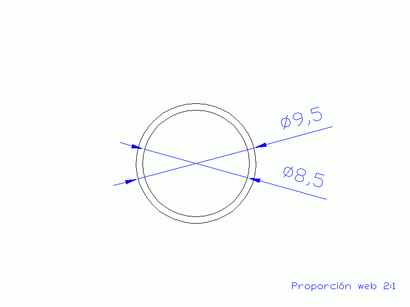 Perfil de Silicona TS4009,508,5 - formato tipo Tubo - forma de tubo