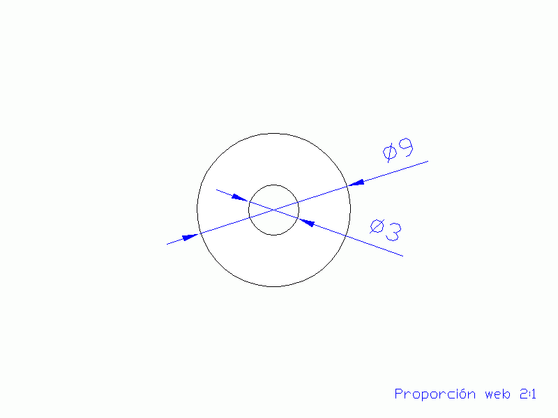 Perfil de Silicona TS400903 - formato tipo Tubo - forma de tubo