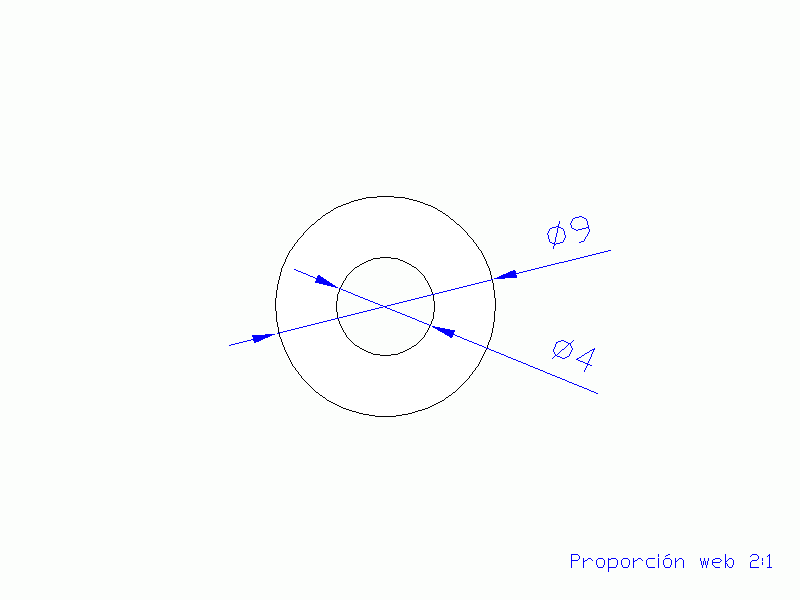 Perfil de Silicona TS400904 - formato tipo Tubo - forma de tubo