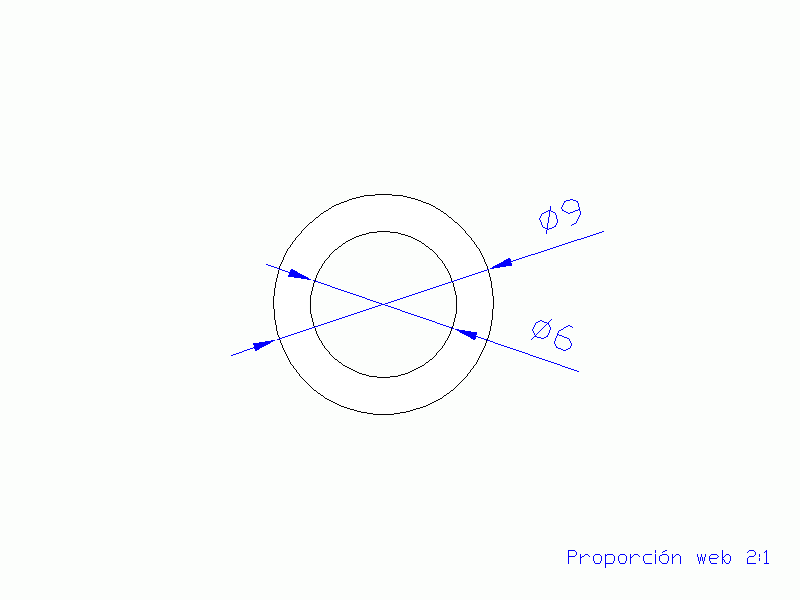 Perfil de Silicona TS400906 - formato tipo Tubo - forma de tubo