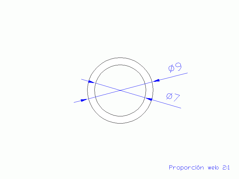 Perfil de Silicona TS400907 - formato tipo Tubo - forma de tubo