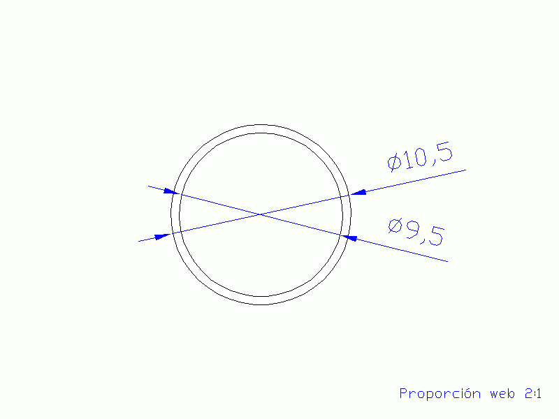 Perfil de Silicona TS4010,509,5 - formato tipo Tubo - forma de tubo