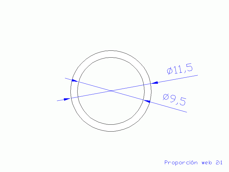 Perfil de Silicona TS4011,509,5 - formato tipo Tubo - forma de tubo