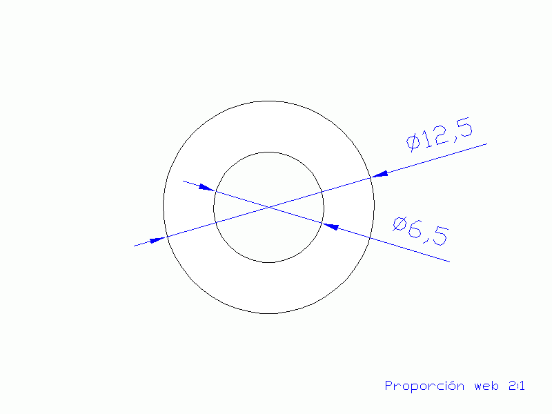 Perfil de Silicona TS4012,506,5 - formato tipo Tubo - forma de tubo