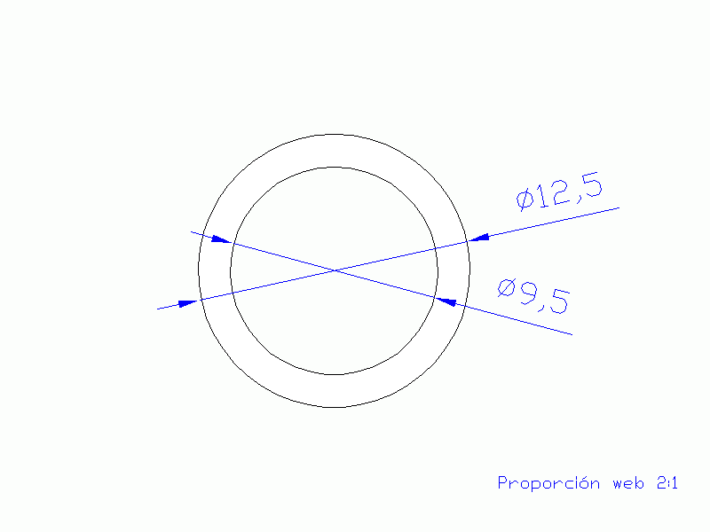 Perfil de Silicona TS4012,509,5 - formato tipo Tubo - forma de tubo