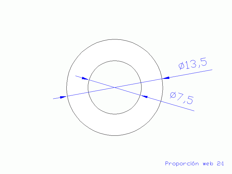 Perfil de Silicona TS4013,507,5 - formato tipo Tubo - forma de tubo