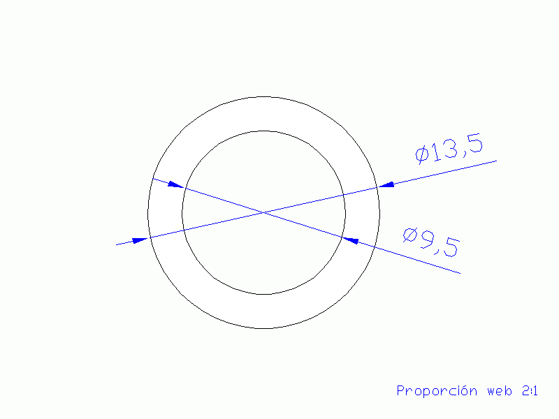 Perfil de Silicona TS4013,509,5 - formato tipo Tubo - forma de tubo