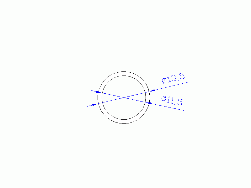 Perfil de Silicona TS4013,511,5 - formato tipo Tubo - forma de tubo