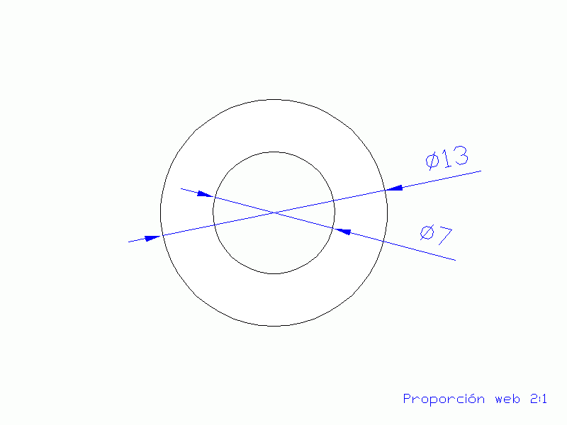 Perfil de Silicona TS401307 - formato tipo Tubo - forma de tubo