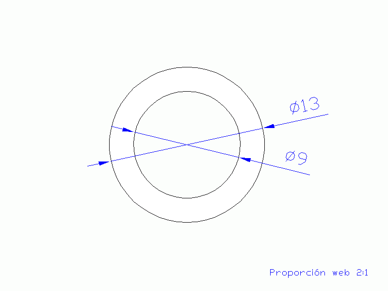 Perfil de Silicona TS401309 - formato tipo Tubo - forma de tubo