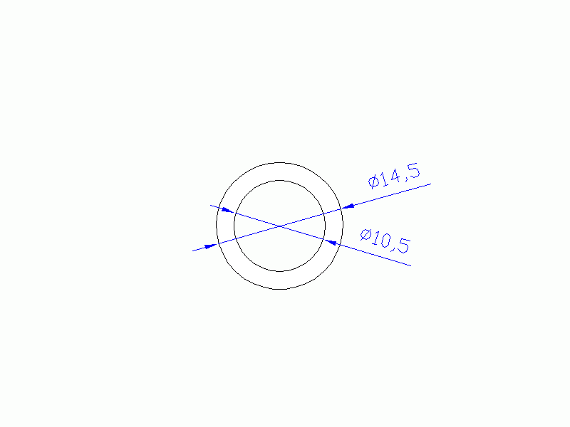 Perfil de Silicona TS4014,510,5 - formato tipo Tubo - forma de tubo