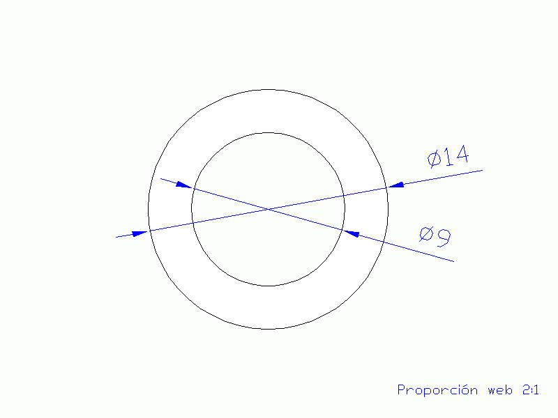 Perfil de Silicona TS401409 - formato tipo Tubo - forma de tubo