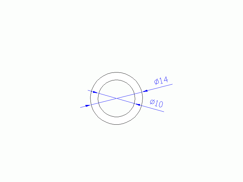 Perfil de Silicona TS401410 - formato tipo Tubo - forma de tubo