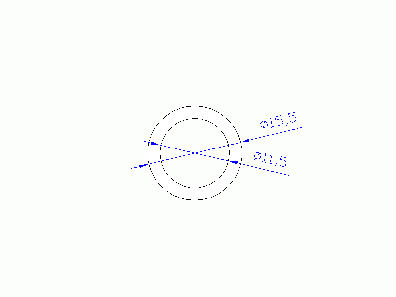 Perfil de Silicona TS4015,511,5 - formato tipo Tubo - forma de tubo