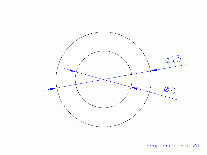 Perfil de Silicona TS401509 - formato tipo Tubo - forma de tubo