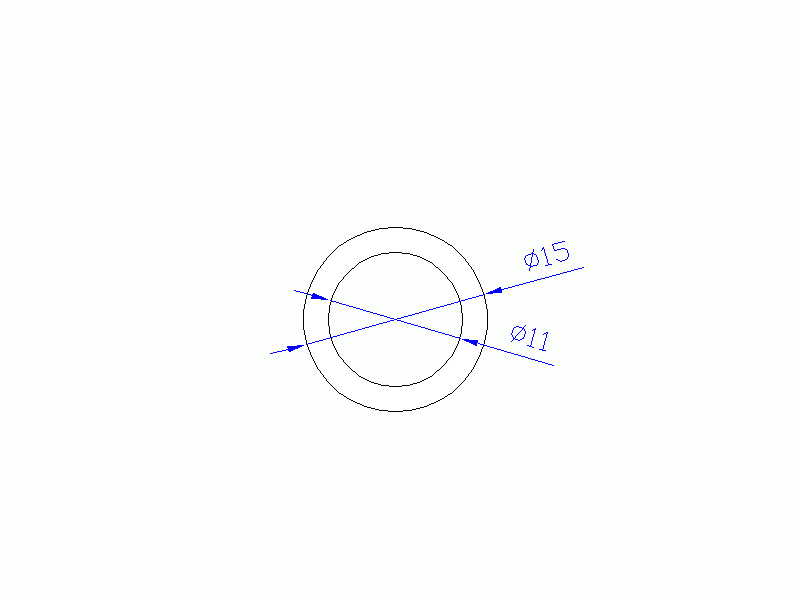 Perfil de Silicona TS401511 - formato tipo Tubo - forma de tubo