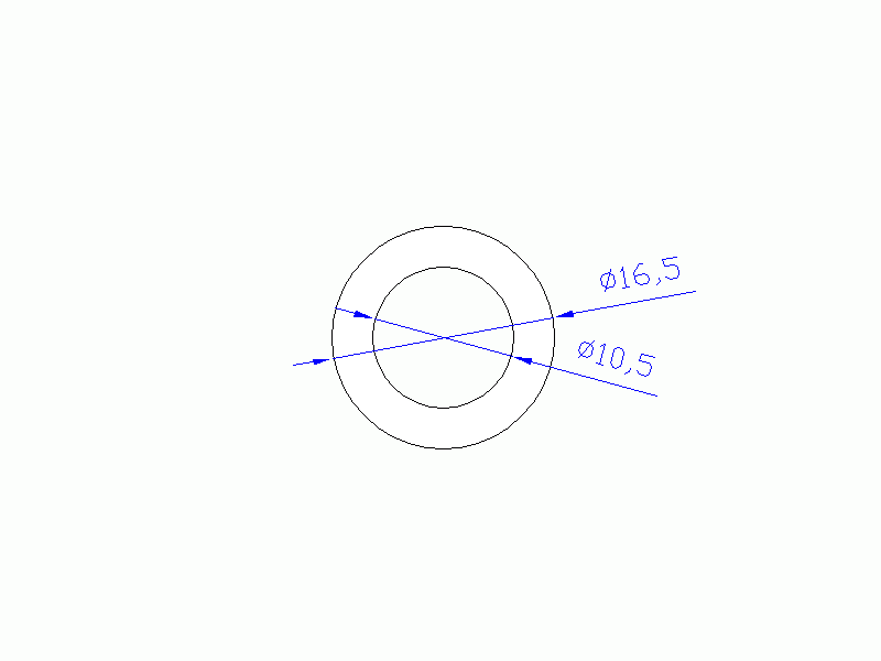 Perfil de Silicona TS4016,510,5 - formato tipo Tubo - forma de tubo