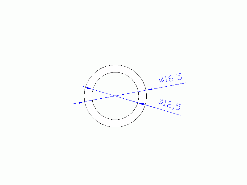 Perfil de Silicona TS4016,512,5 - formato tipo Tubo - forma de tubo