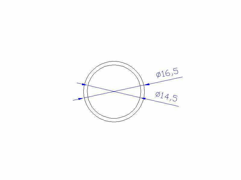 Perfil de Silicona TS4016,514,5 - formato tipo Tubo - forma de tubo