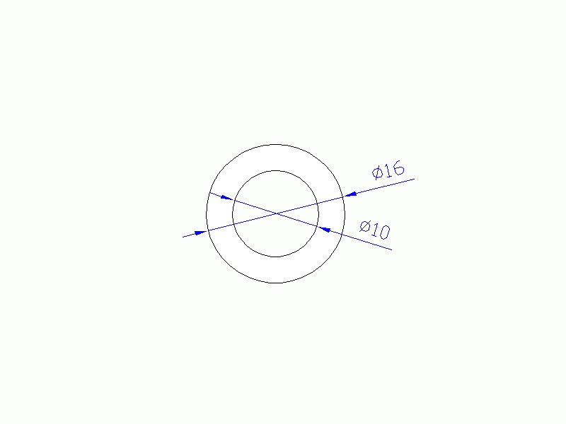 Perfil de Silicona TS401610 - formato tipo Tubo - forma de tubo