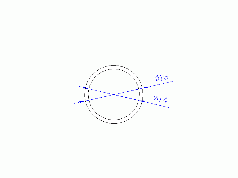 Perfil de Silicona TS401614 - formato tipo Tubo - forma de tubo