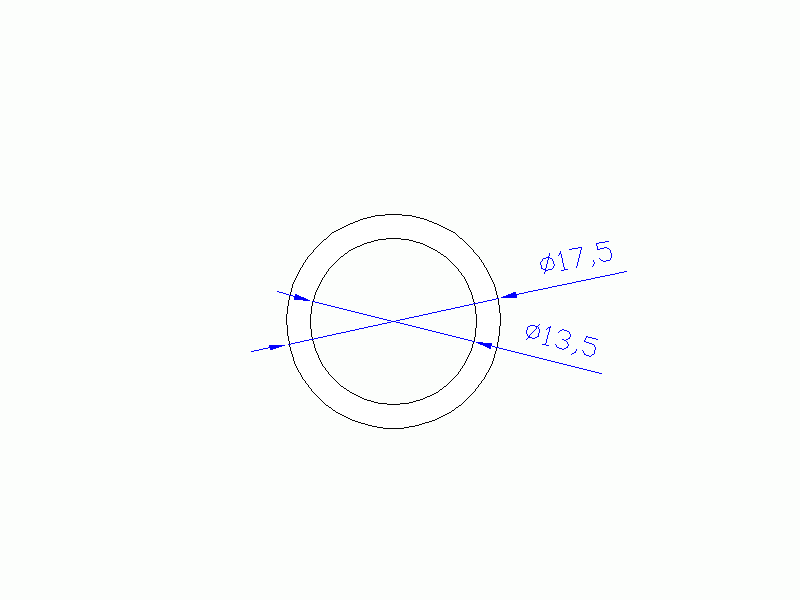 Perfil de Silicona TS4017,513,5 - formato tipo Tubo - forma de tubo