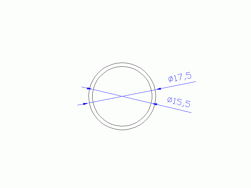 Perfil de Silicona TS4017,515,5 - formato tipo Tubo - forma de tubo