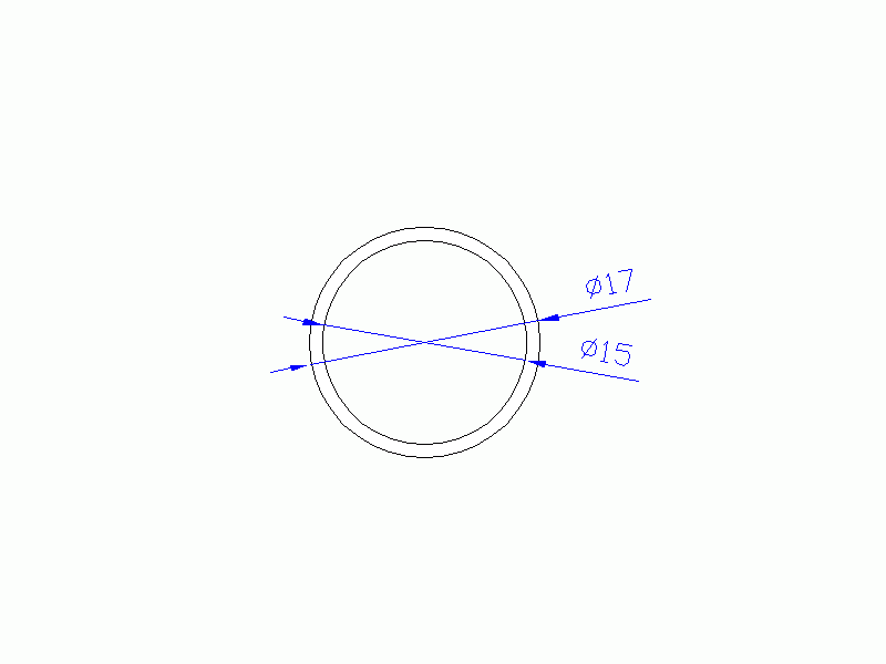 Perfil de Silicona TS401715 - formato tipo Tubo - forma de tubo