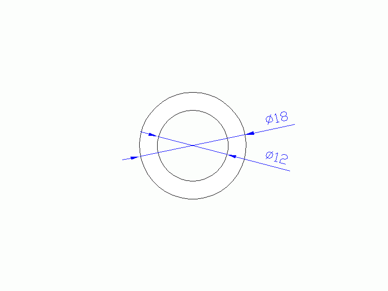 Perfil de Silicona TS401812 - formato tipo Tubo - forma de tubo