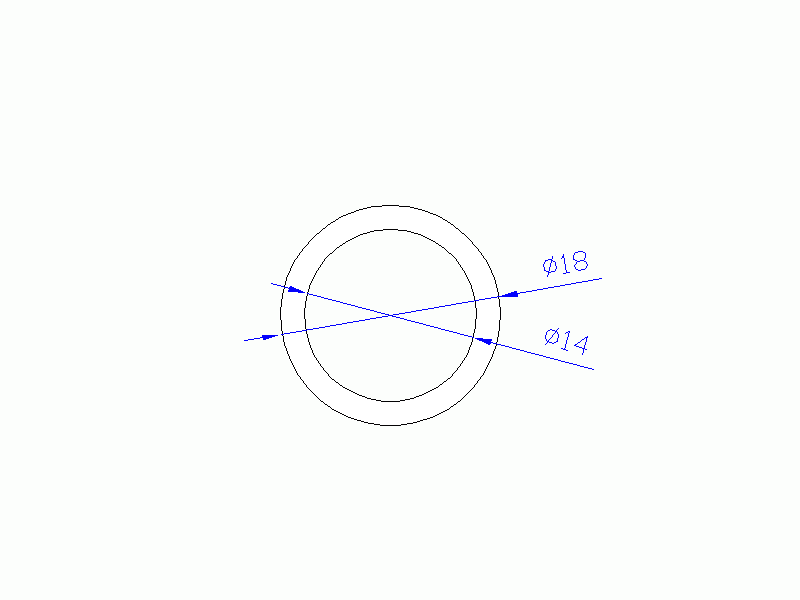 Perfil de Silicona TS401814 - formato tipo Tubo - forma de tubo