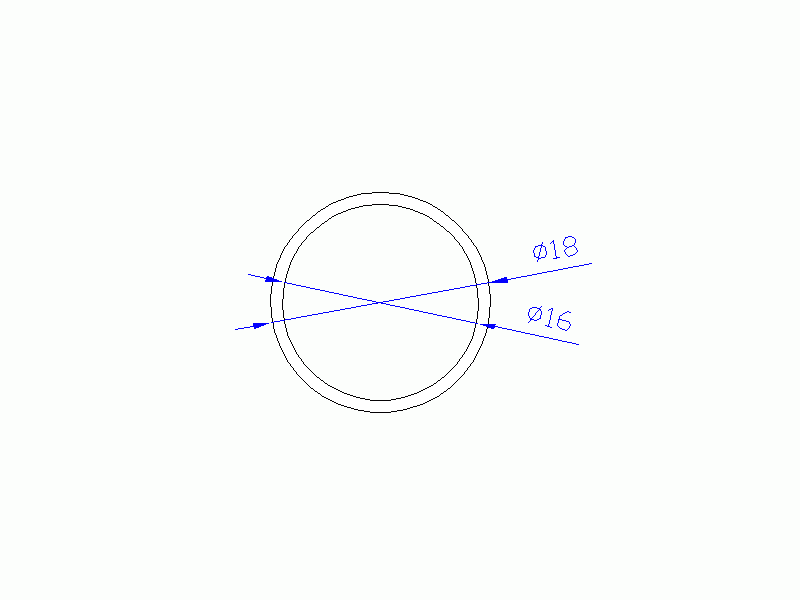 Perfil de Silicona TS401816 - formato tipo Tubo - forma de tubo