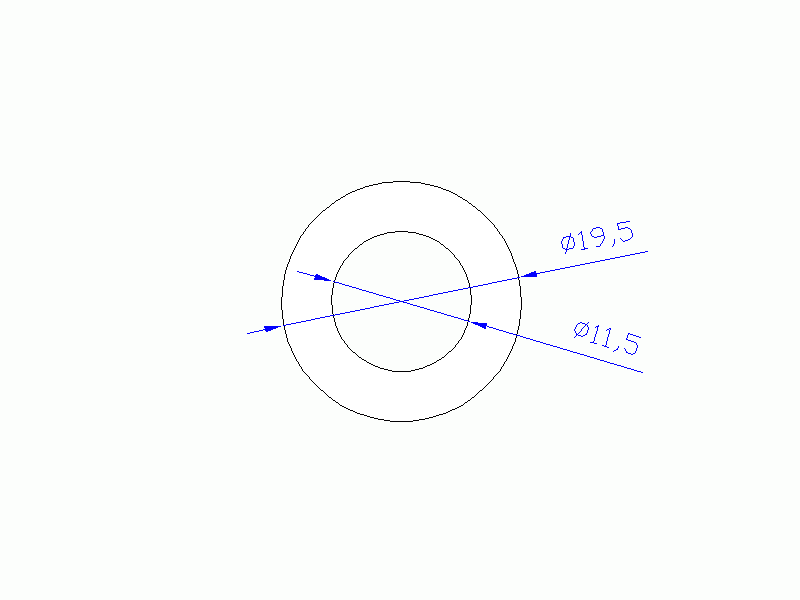 Perfil de Silicona TS4019,511,5 - formato tipo Tubo - forma de tubo