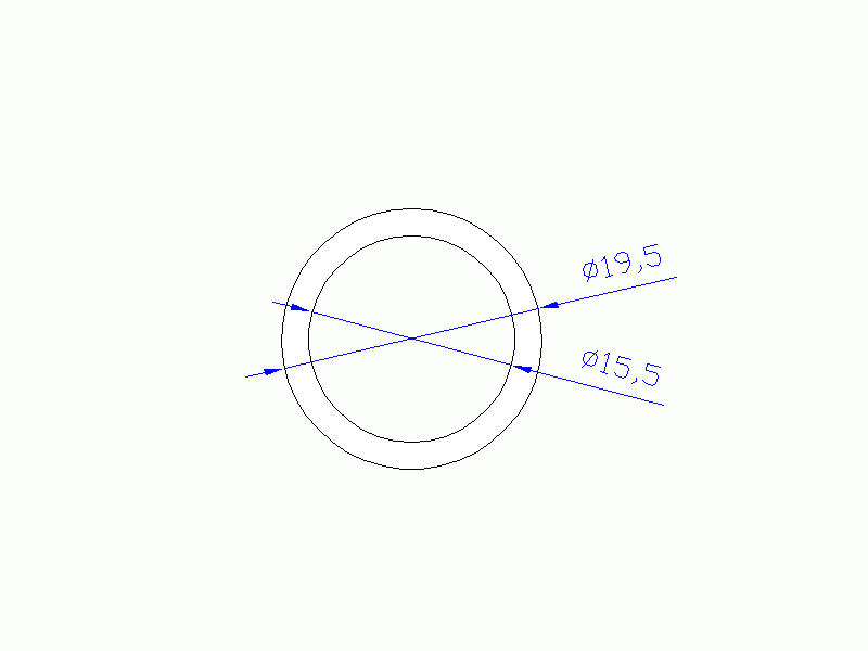 Perfil de Silicona TS4019,515,5 - formato tipo Tubo - forma de tubo