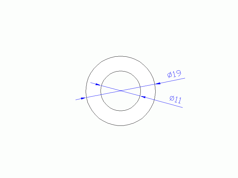 Perfil de Silicona TS401911 - formato tipo Tubo - forma de tubo