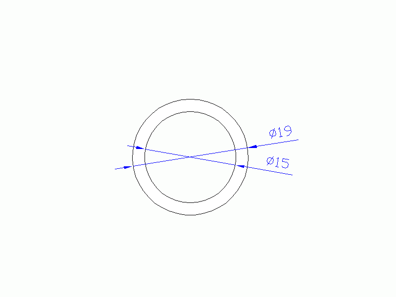 Perfil de Silicona TS401915 - formato tipo Tubo - forma de tubo