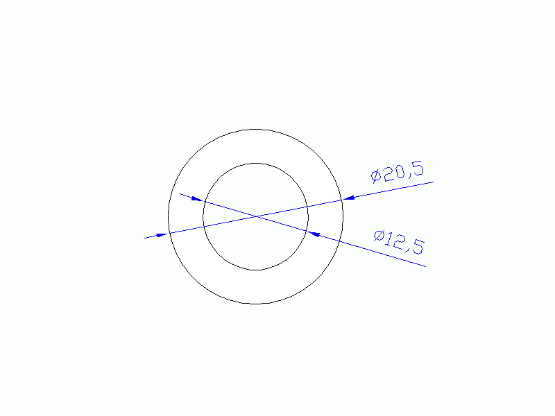 Perfil de Silicona TS4020,512,5 - formato tipo Tubo - forma de tubo