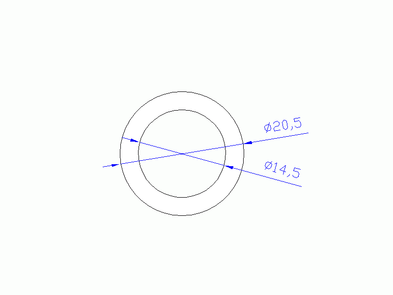 Perfil de Silicona TS4020,514,5 - formato tipo Tubo - forma de tubo