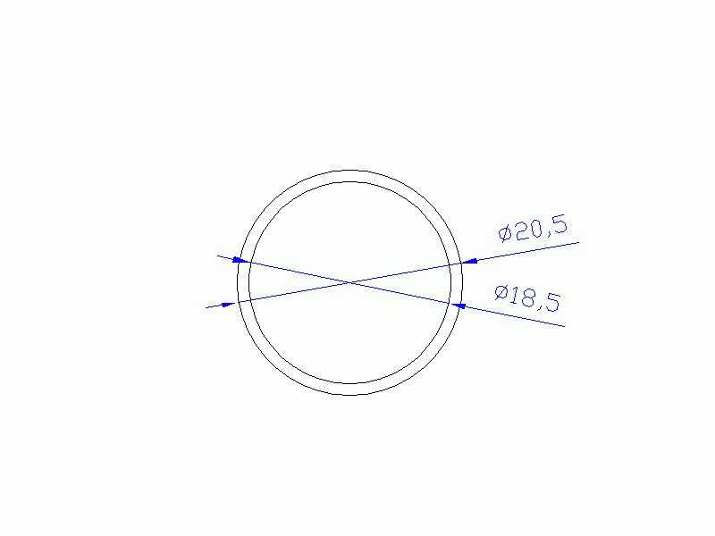 Perfil de Silicona TS4020,518,5 - formato tipo Tubo - forma de tubo